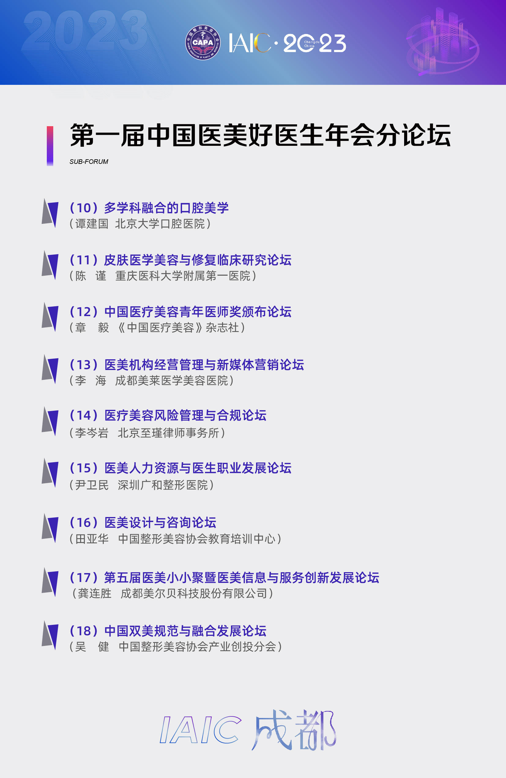 IAIC：第六届国际医美产业大会暨"医美之都"高峰会议