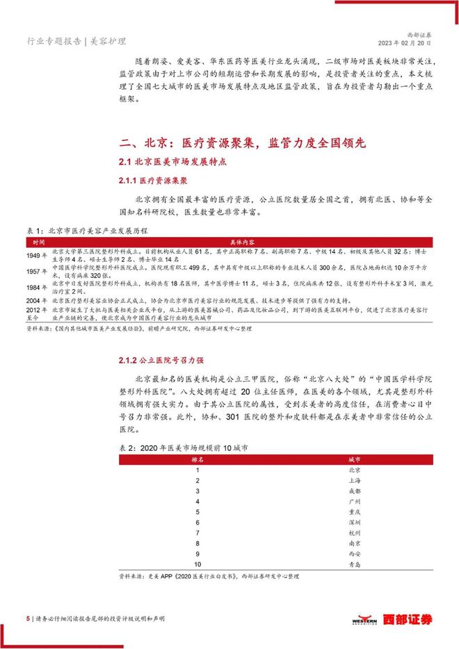 医美报告：《因地制宜打造美丽行业，监管趋严保证合规高增》