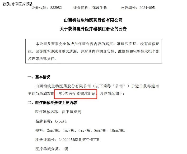 锦波生物 | 旗下的3款「单一成分」ProtYouth®「胶原蛋白原液」获FDA认证