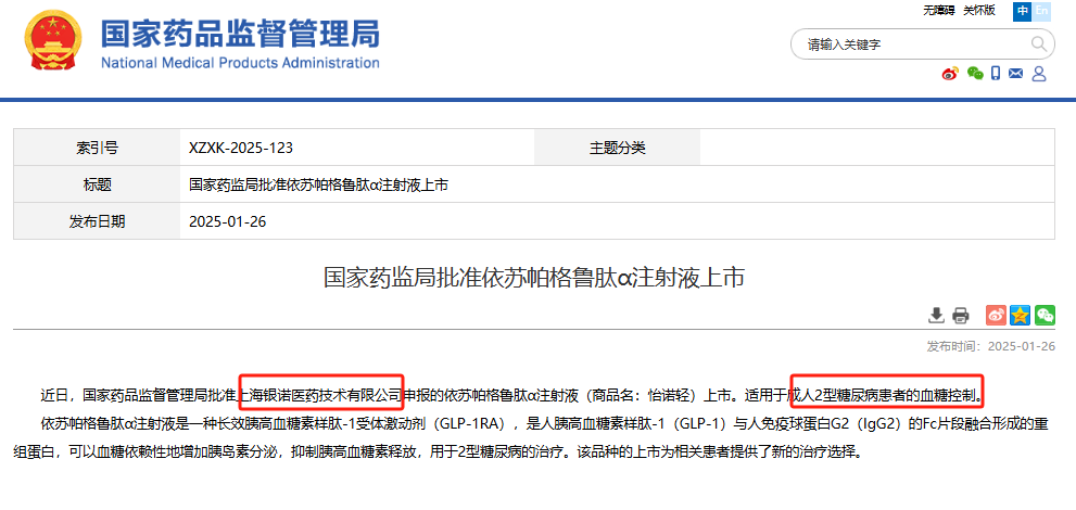 银诺医药 | 国产「人源超长效」降糖减重「怡诺轻®」全球首发