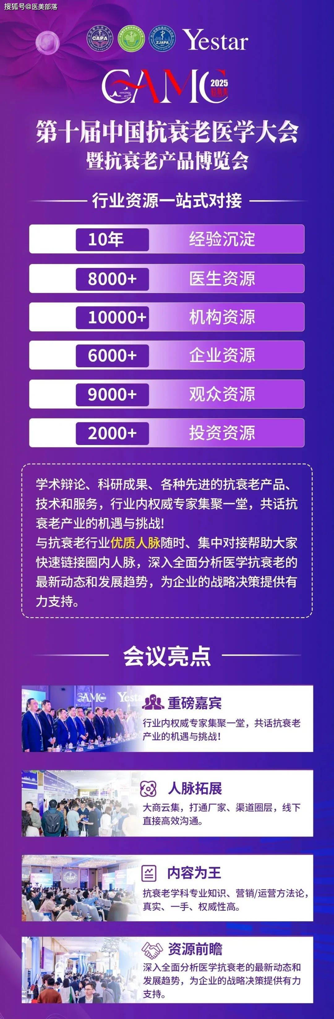 会议通知 | 第十届中国「抗衰老医学大会」暨「抗衰老产品博览会」将于4月25日-27日在杭州举办